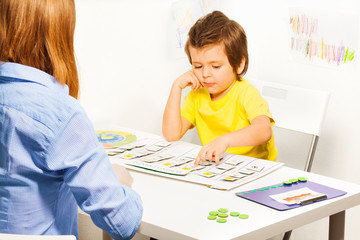 speech therapy screening at table